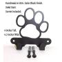 Dog Leash Hook Hanger. Dog Paw. Satin Black Finish. Made in USA. Solid Steel. Screws Included.