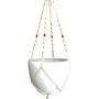 Macrame Plant Hanger Cotton 4 Legs 48 Inch For Indoor Outdoor, Living Room, Kitchen, Deck, Patio, High and Low Ceiling and Fits Round & Square Pots, Unique Design and Hand Knotted for Pot Size 10"-12"