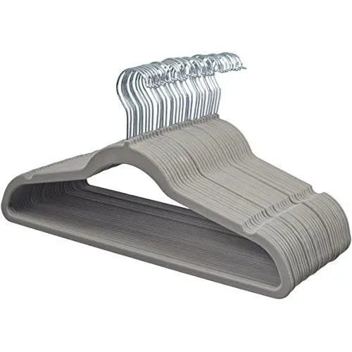 AmazonBasics Velvet Suit Clothes Hangers, 30-Pack, Gray AmazonBasics Velvet Suit Clothes Hangers, 30-Pack, Gray