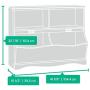 Sauder Pogo Bookcase/footboard, Soft White finish