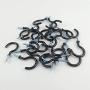 24 Pack 2.9 inch Vinyl Coated Screw-in Wall Hooks, Metal Steel Cup Ceiling Hooks, Wall Hang Hooks for Coffee Tea Cup, Plant, Light, Mug, Great for Indoor & Outdoor Use - Black