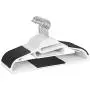 BBFZ 20 Pcs Hanger with Non-Slip Pads White Standard Plastic Hangers Notched - Space Saving Clothes Hangers - Black