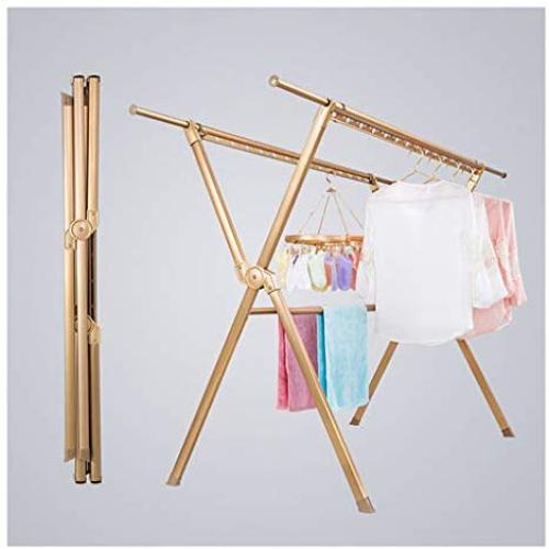 XIAOLONG Drying Rack Floor Folding Indoor X-Shaped Balcony Drying Quilt Cool Hanger Drying Rack Telescopic Clothes Pole -45