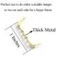 Auleswet Sawtooth Hangers Picture Hangers 1 Inches 60 Pack Easy Push in Wood Picture Frame No Nail No Bending Sturdy Thick Metal Easy Level for Wooden Signs Boards Photo Canvas Gold Plated
