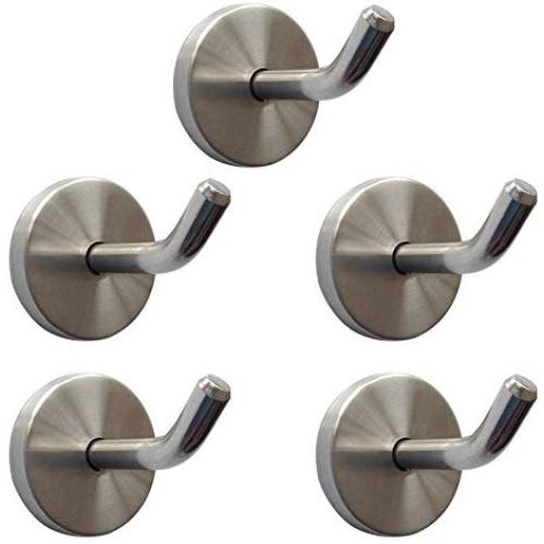 Generic Stainless Steel Clothes Hook Robe Hanger Pack of 5 (Short)