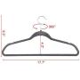 go2buy Standard Velvet Suit Hangers Non Slip Clothes Hangers 400pcs, Gray