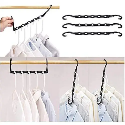 10PC Multifunctional Folding Shirts Coat Clothes Hanger Holders Save Space Non-Slip Clothes Hanger Wardrobe Organizer Magic Hanger Decoration 10PC Multifunctional Folding Shirts Coat Clothes Hanger Holders Save Space Non-Slip Clothes Hanger Wardrobe Organizer Magic Hanger Decoration