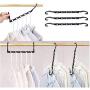 10PC Multifunctional Folding Shirts Coat Clothes Hanger Holders Save Space Non-Slip Clothes Hanger Wardrobe Organizer Magic Hanger Decoration