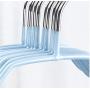 10pcs Random Color PVC Coating Clothes Hangers Non-Slip Shoulder Household Laundry Drying Rack for Adult Coat Dress Skirt