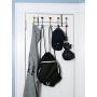 Galashield Over The Door Hook Multi Color Ceramic Knobbed Hooks and Stainless Steel Organizer Door Hanger Towel Rack