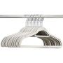 Iddefee Clothes Hanger Pack of 30 Non-Slip Plastic Hangers Space Saving for Closet Multifunctional Hanger Pants Hangers (Color : White, Size : 4524.50.5cm)