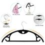 Premium Velvet Shirt Hangers Non Slip Clothes Hangers Ultra Thin Space Saving with Heavy Duty 360 Swivel Chrome Hook(50 Pack),Black,50pieces