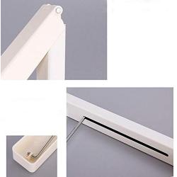 Indoor Folding Rack Multifunction Clothes Hanger Retractable Coat Space Saving Wall Mini Stainless Steel 2pcs