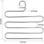 STAR-FLY S-Shape Pants Hanger Multi Layer Slack Trouser Hanger Space Saving Clothes Hanger for Pants Jeans Scarf Closet Storage Organizer(4-Pack)