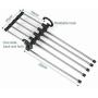 5PC Random Color 5 in 1 Pant Rack Shelves Stainless Steel Clothes Hangers Multi-Functional Wardrobe Magic Hanger