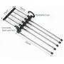 5PC Random Color 5 in 1 Pant Rack Shelves Stainless Steel Clothes Hangers Multi-Functional Wardrobe Magic Hanger