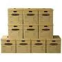Bankers Boxes SmoothMove Classic Moving Boxes, Tape-Free Assembly, Easy Carry Handles, Large, 21 x 17 x 17 Inches, 10 Pack (7718202) Bankers Boxes SmoothMove Classic Moving Boxes, Tape-Free Assembly, Easy Carry Handles, Large, 21 x 17 x 17 Inches, 10 Pack (7718202)