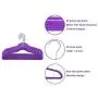 TQVAI 50 Pack Kid Velvet Clothes Hangers Non Slip Space Saver, Purple (Renewed)