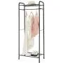 HOME BI Clothing Garment Rack, Clothes Stand Rack Organizer Storage with Hanging Rod and 2-Tier Metal Storage Shelf, 24”W x 15”D x 65”H, Black HOME BI Clothing Garment Rack, Clothes Stand Rack Organizer Storage with Hanging Rod and 2-Tier Metal Storage Shelf, 24”W x 15”D x 65”H, Black