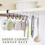 Functional Kitchen Storage Tools, 2PCS Kitchen Storage Rack Cupboard Hanging Hook Hanger Chest Storage Organizer Holder (1 Black 1 White)