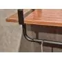 Yuany Vintage Hose Hook Coat Rack Solid Wood Art Wall Rack Combination Single Pole Clothes Shoes Hangers Solid and Durable Living/Bedroom/Study/Bar Shelf Accessories (Size : 125cm)