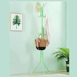 TD Creative Metal Coat Rack, Porch Bedroom Hanger, Home Simple Clothes Shelves Bag Rack (Color : Green)