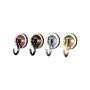 4-Pack Power Lock Suction Cup Hooks, Antique Gold, by NL Home