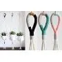 Macrame Plant Hanger, Cotton Rope Hanging Plant Holder, Color Block Hanging Planter