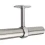 Alise 1-Inch Dia Shower Curtain Closet Rod Holder Pipe Flange Socket Ceiling Mount Bracket Pipe Fitting Parts Supports,2 Pcs Stainless Steel Brushed Finish(Dont Include Rods)