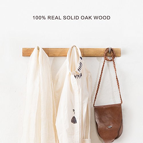 INMAN Wall Mounted Coat Rack/Rail Solid Oak Wood Hook for Coat Clothes Hats Key Towels Hanger- Wooden Peg Rack Metal Liberty Hooks Rail Holder for Bedrooms Bathrooms Hallways Entryway (3 Hooks) INMAN Wall Mounted Coat Rack/Rail Solid Oak Wood Hook for Coat Clothes Hats Key Towels Hanger- Wooden Peg Rack Metal Liberty Hooks Rail Holder for Bedrooms Bathrooms Hallways Entryway (3 Hooks)