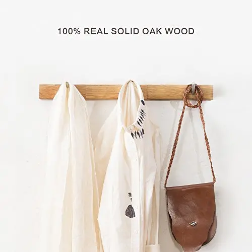 INMAN Wall Mounted Coat Rack/Rail Solid Oak Wood Hook for Coat Clothes Hats Key Towels Hanger- Wooden Peg Rack Metal Liberty Hooks Rail Holder for Bedrooms Bathrooms Hallways Entryway (3 Hooks) INMAN Wall Mounted Coat Rack/Rail Solid Oak Wood Hook for Coat Clothes Hats Key Towels Hanger- Wooden Peg Rack Metal Liberty Hooks Rail Holder for Bedrooms Bathrooms Hallways Entryway (3 Hooks)