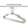 TOPIA HANGER Non-Slip Hanger, Adult Space Saving Metal & Rubber Coating Clothes Hangers, Laundry Metal Hangers, Grey Suit Hangers 20 Pack, CT12G