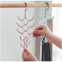 10PC Random Color Rotatable 10-Claw Clothes Hanger Windproof Clothes Hanger Handbag Bag Holder Space Saving Clothes Hanger Organizer Decoration