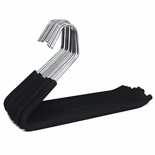 Huji Heavy Duty Open Ended Easy Slide Chrome Trouser Hangers Organizers (Set of 10, Open Ended Easy Slide Hangers) Huji Heavy Duty Open Ended Easy Slide Chrome Trouser Hangers Organizers (Set of 10, Open Ended Easy Slide Hangers)