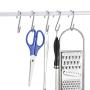 30PC Roontin S Hooks Silver, Heavy Duty Hangers, Metal Iron Hanger S Hooks 30 Pack White - for Hanging Pots and Pans, Coffee Mugs, Utensils, Clothes, Jeans, Towels in Kitchen and Closet Shelf