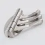 Leyden TM Foldable Arms Coat Hook Three Towel/Clothes Hanger for Bathroom Kitchen Wall Mount Brushed Nickel, 1 Piece