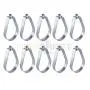 Highcraft HSRN-GP01-10 Swivel Loop Hanger Galvanized Steel, 1 inches, Chrome, 10 Pack