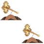 Renovators Supply Manufacturing 2 Folding Hooks Bright Solid Brass Clothes Hanger Set of 2