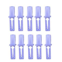 Ymout 10pcs Laundry Hook Clips Windproof Hanger Buckle for Home Clothes Portable Outdoor Non-Slip Plastic Hook (Purple,10 Pcs)