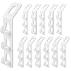 Cascading Hanger Hooks, Kereda 12 PCS Clothes Hanger Hooks for Clothing & Closet Storage Space Saving, White