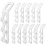 Cascading Hanger Hooks, Kereda 12 PCS Clothes Hanger Hooks for Clothing & Closet Storage Space Saving, White