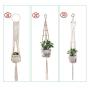 Flosky 3pcs Braided Macrame Plant Hanger Hanging Basket Flowerpot Holder Garden Decor