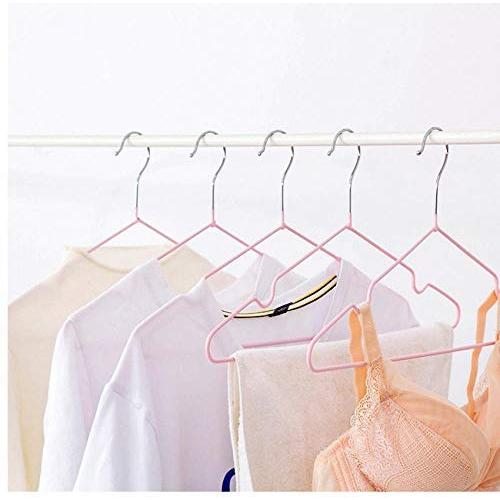 10 Pcs Non-Slip Hanger Clothes Drying Rack Holder Durable for Home Wardrobe Random Color