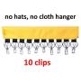 Konesky Hat Organizer,Cap Racks,Cap Organizer Hanger 10 Clips Stainless Steel, Hat Holder, Folding Clothes Hangers Foldable Clothes Drying Rack for Travel