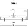 IEOKE Pants Hangers, 20 Pack Crystal Plastic Clip Hangers Space Saving for Skirts Trousers Jeans Shorts and Strapless Clothes