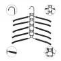 SUPOW Clothes Hangers, 5 in 1 Multi-Layer Nop-Slip Wardrobe Clothes Rack Metal Space Saver Clothes Storage Clothes Rack for Jacket, Coat, Sweater,Trousers, Shirt, T-Shirt, Ect.(Kids Size) (Black)