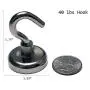 (4 Pack) 40+ Pound Pull | Heavy Duty Neodymium Magnetic Hanging Hook Set (4 Pack) 40+ Pound Pull | Heavy Duty Neodymium Magnetic Hanging Hook Set