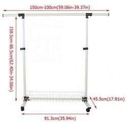 Hanger Wood Adjustable Collapsible Rolling Single Rail Garment Clothes Coat Rack Dryer Hanger Wall Hangers for Clothes