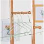 Q_Entryway Furniture Bamboo Coat Rack Floor Hanger Creative European Clothes Rack Living Room Bedroom Solid Wood Floor Hanger Hall Trees
