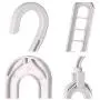 Iusun Hangers - 5Pcs Hanger Clothes 9 Hole Towel Hook Closet Organizer Plastic Storage Rack -for Clothing Pants Scarves Tie Pajamas Hangers Finishing Frame Hanger